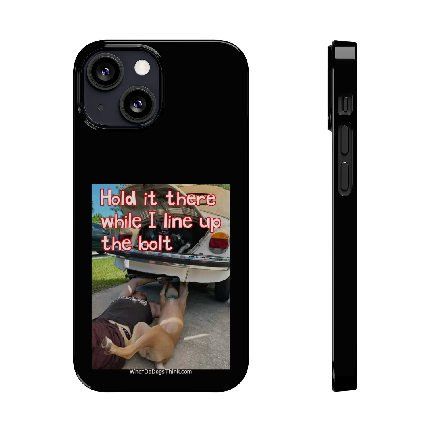 Hold It    Black Slim Phone Cases