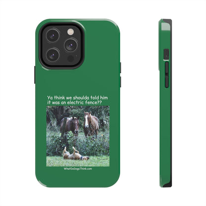 Electric Fence   Green Tough Phone Cases