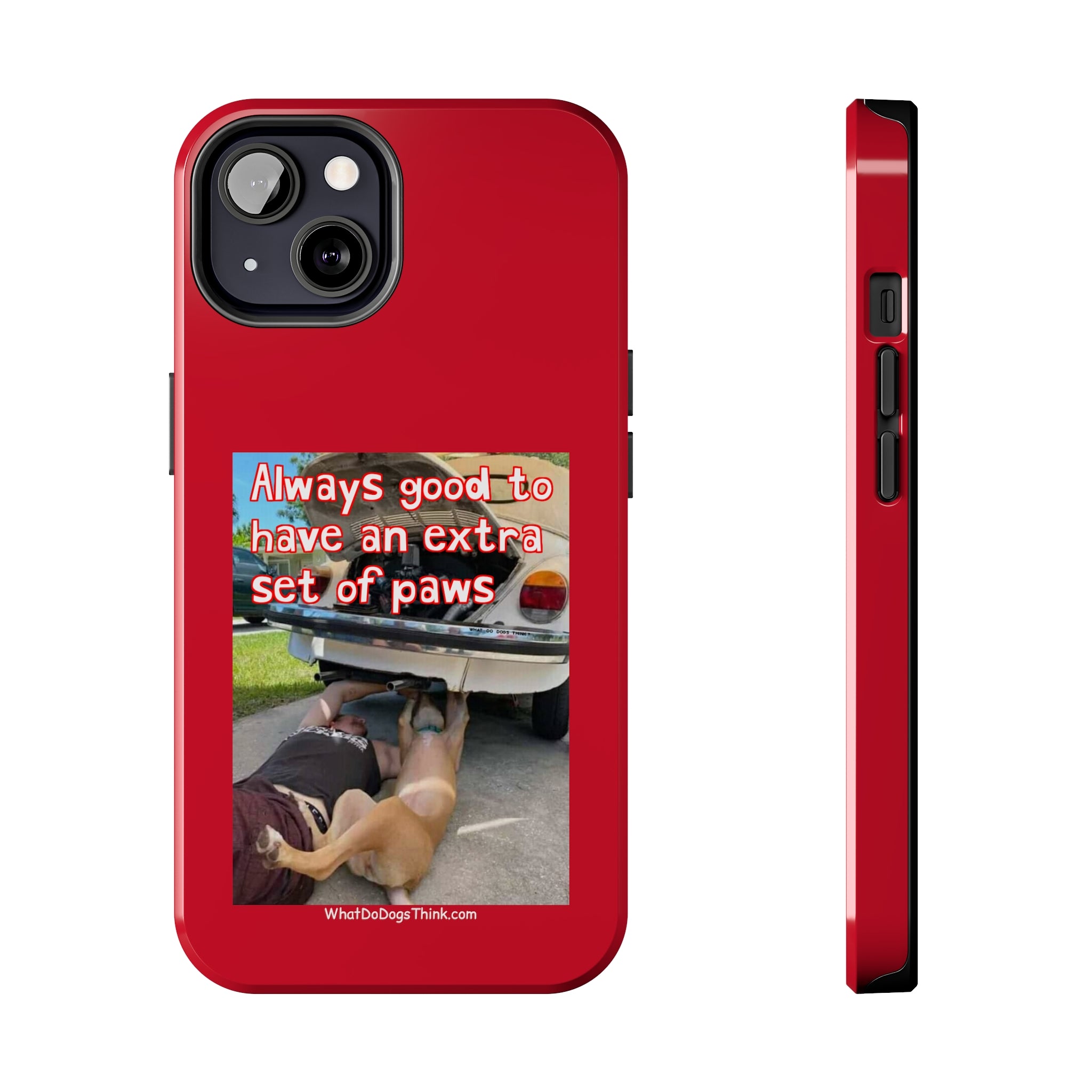 Extra Paw    Red Tough Phone Cases