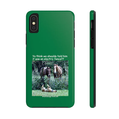 Electric Fence   Green Tough Phone Cases