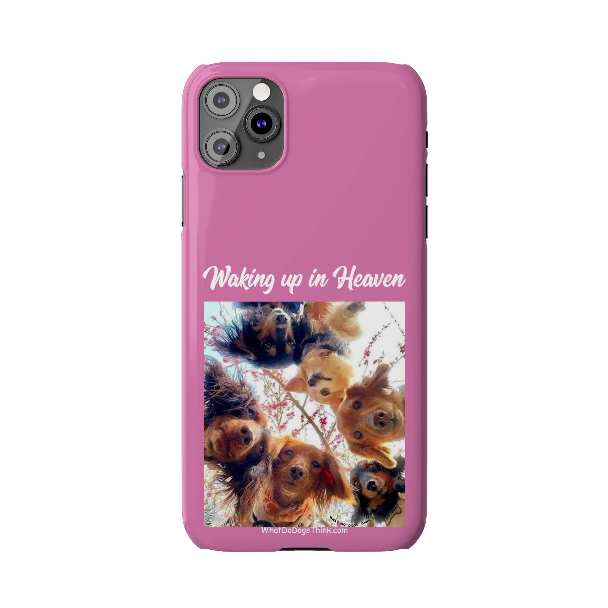 Waking Up In Heaven     Pink Slim Phone Cases