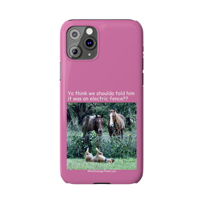 Electric Fence      Pink Slim Phone Case