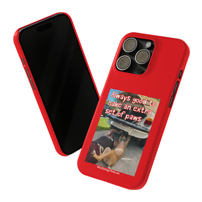 Extra Paws      Red Slim Phone Case