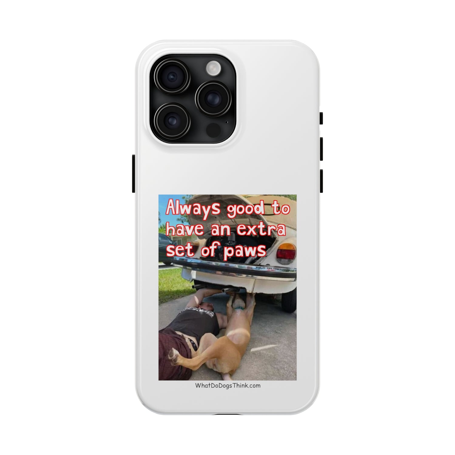 Extra Paw    White Tough Phone Cases