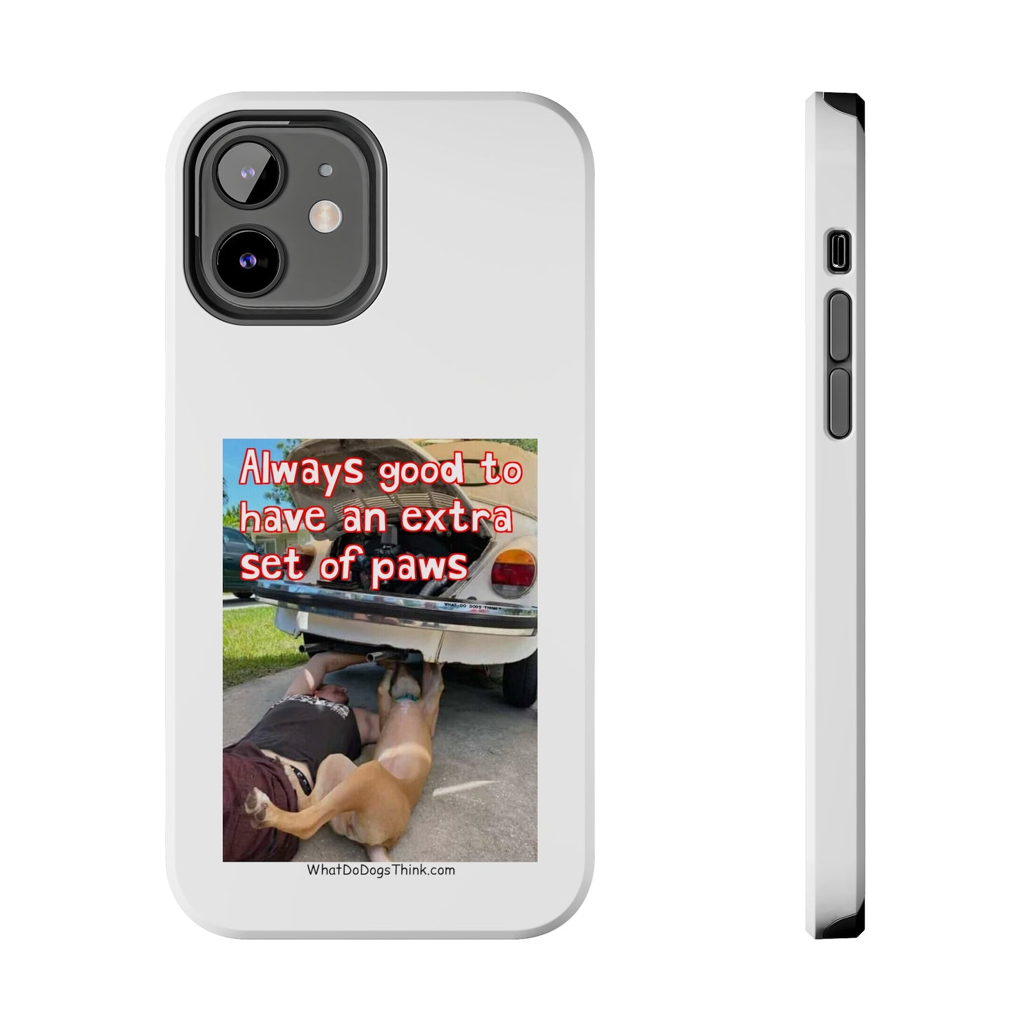 Extra Paw    White Tough Phone Cases