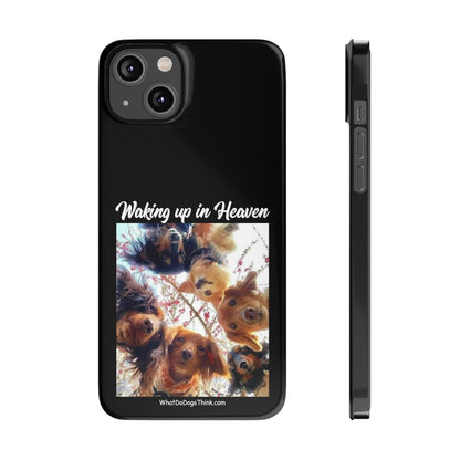 Waking Up In Heaven     Black Slim Phone Cases