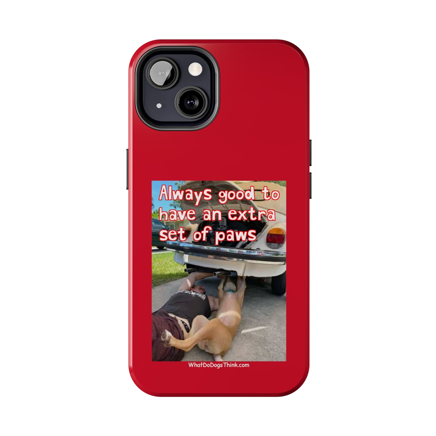 Extra Paw    Red Tough Phone Cases