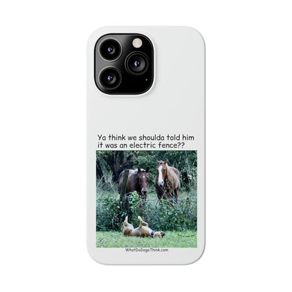 Electric Fence      White Slim Phone Case