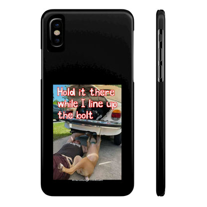 Hold It    Black Slim Phone Cases