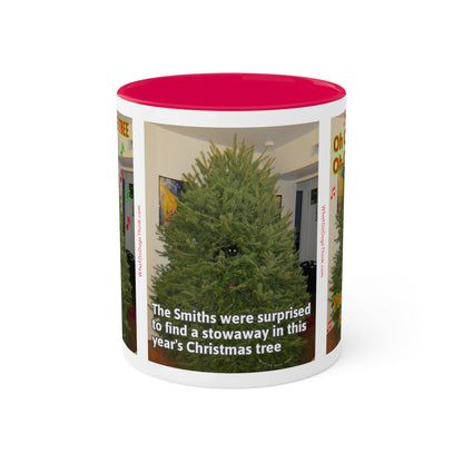 Christmas Tree Cat Mug  11oz