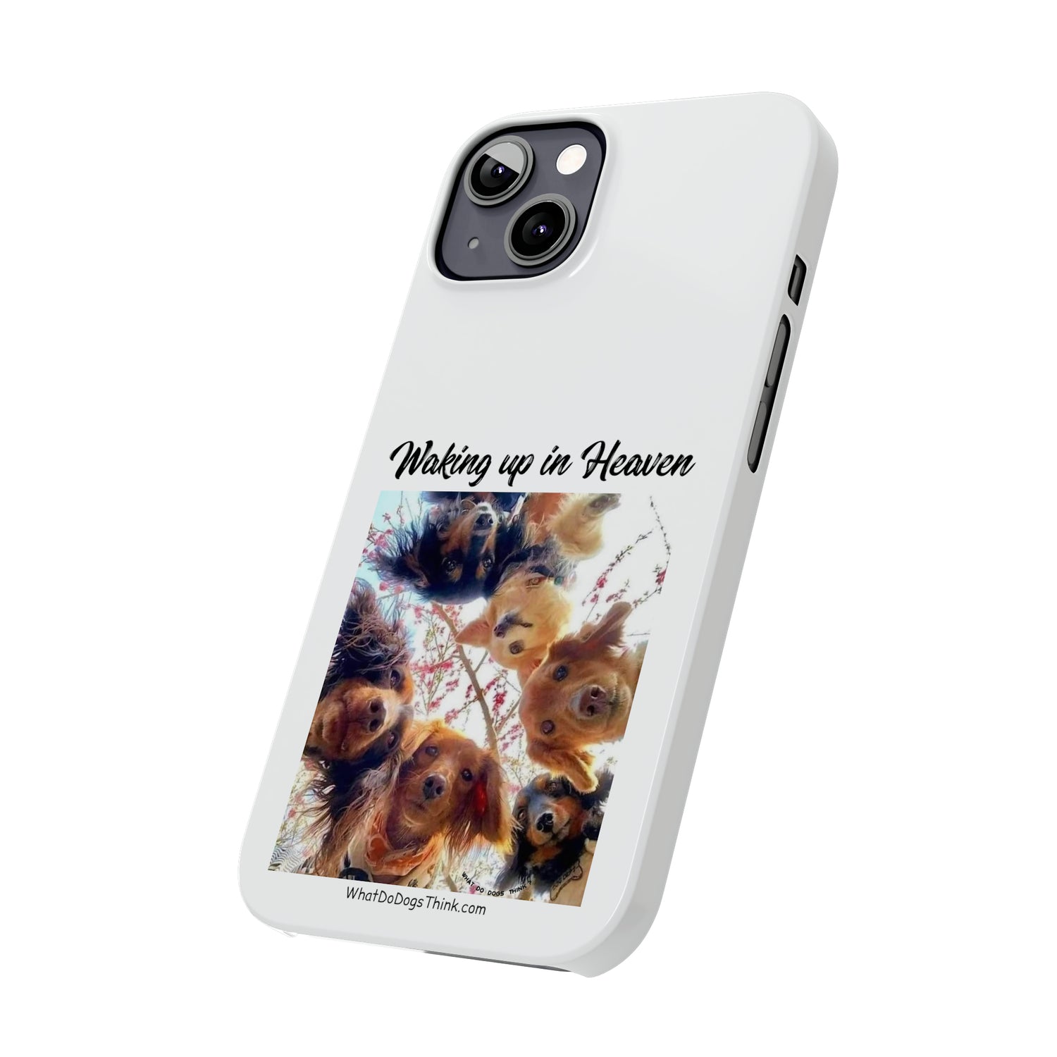 Waking Up In Heaven     White Slim Phone Cases