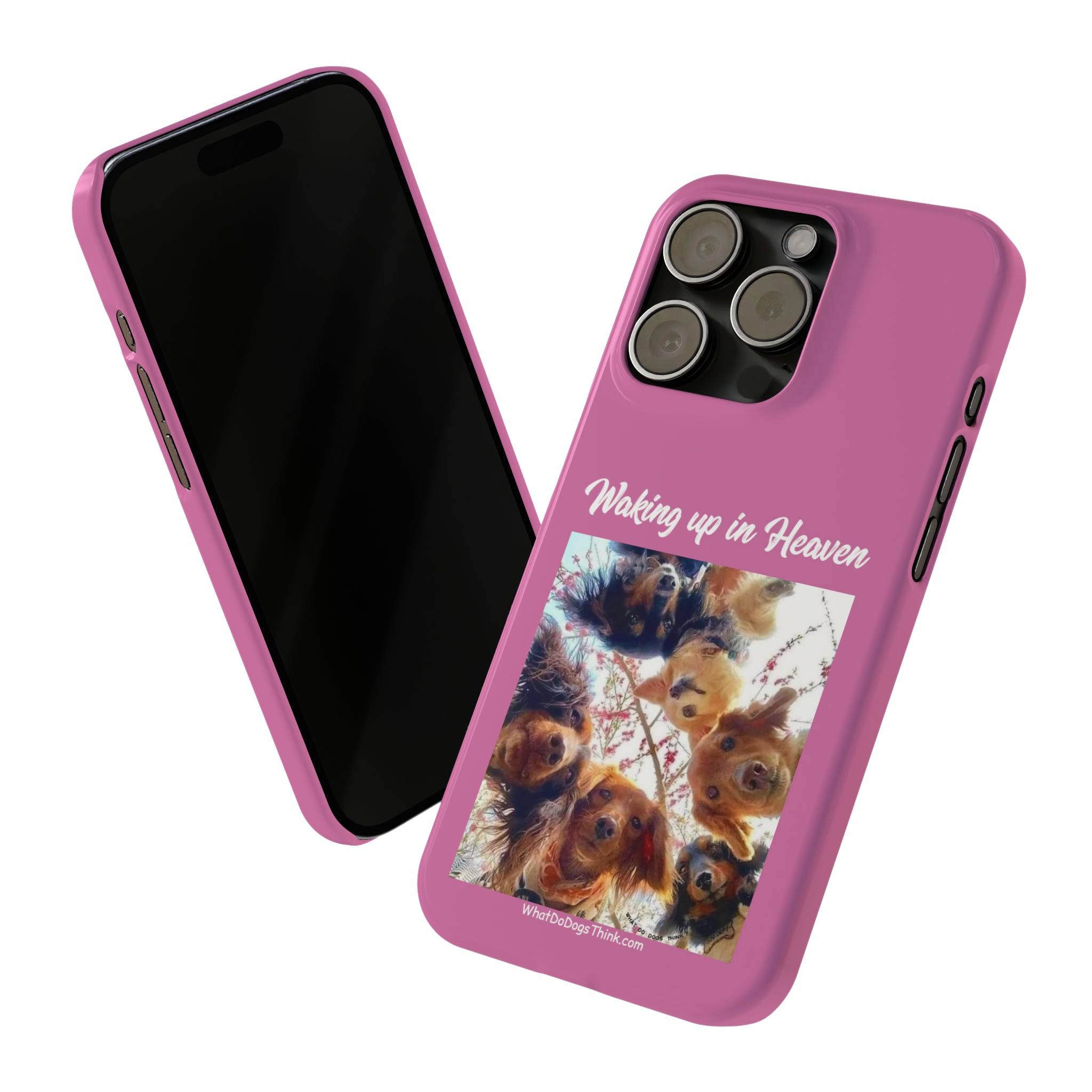 Waking Up In Heaven     Pink Slim Phone Cases