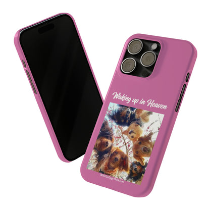 Waking Up In Heaven     Pink Slim Phone Cases