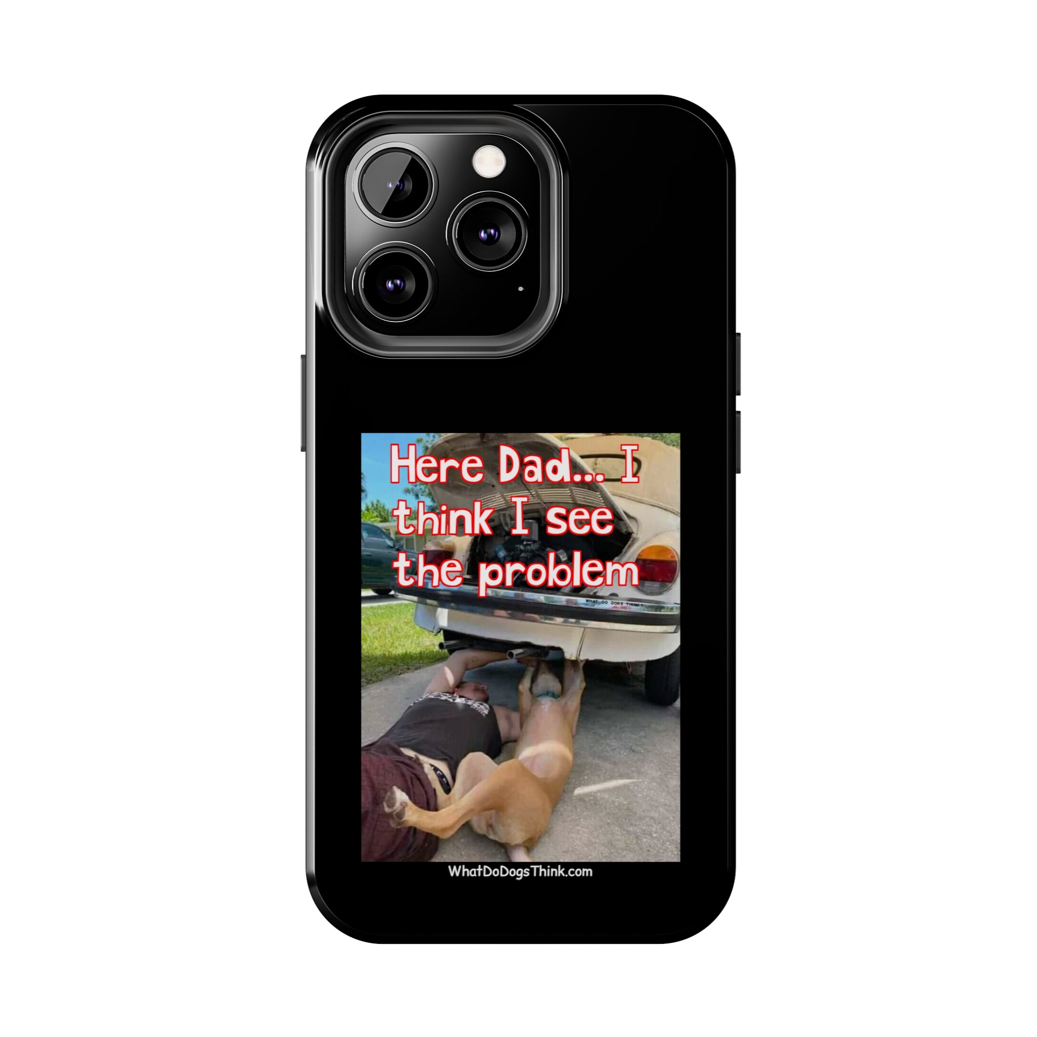 Here Dad    Black Tough Phone Cases