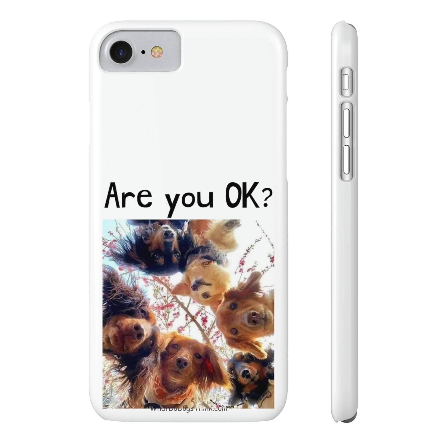 Are you OK?     White Slim Phone Cases