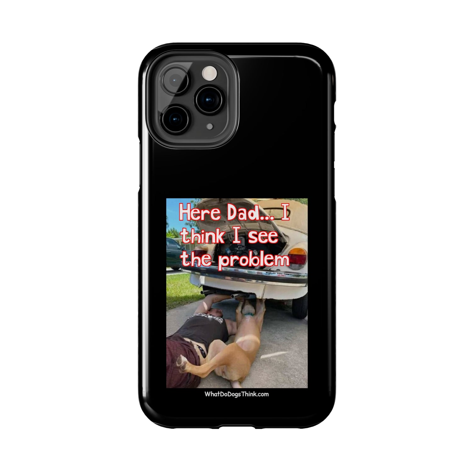 Here Dad    Black Tough Phone Cases