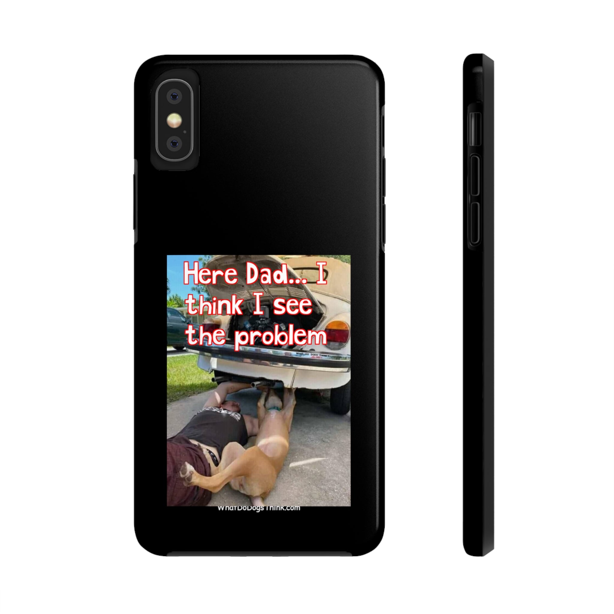 Here Dad    Black Tough Phone Cases