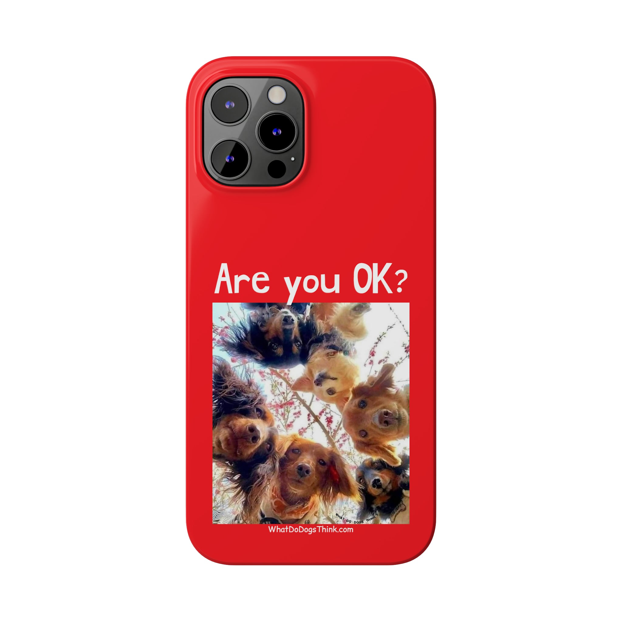 Are you OK?     Red Slim Phone Cases