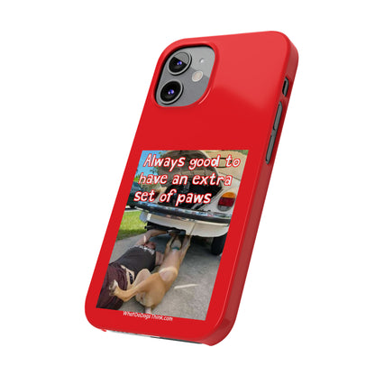 Extra Paws      Red Slim Phone Case