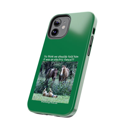 Electric Fence   Green Tough Phone Cases