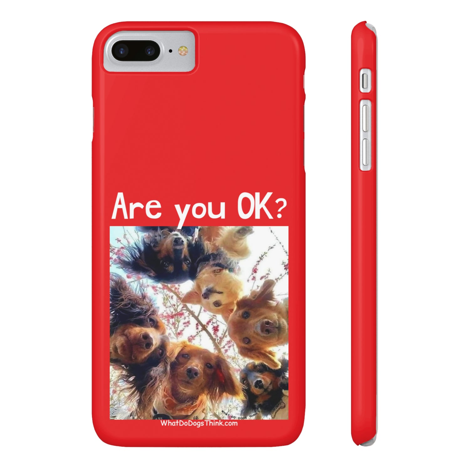 Are you OK?     Red Slim Phone Cases