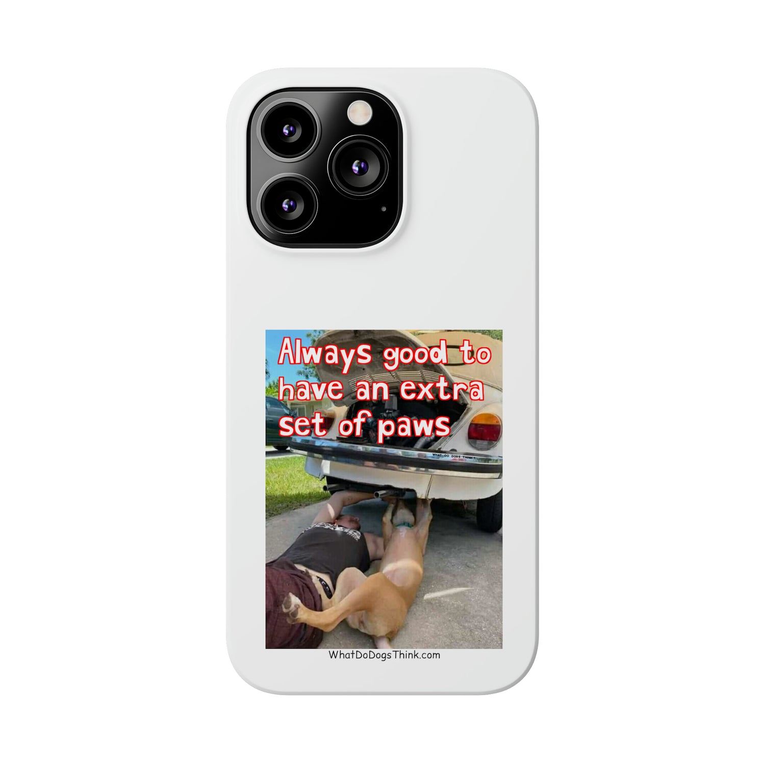 Extra Paws      White Slim Phone Case