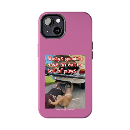 Extra Paw    Pink Tough Phone Cases