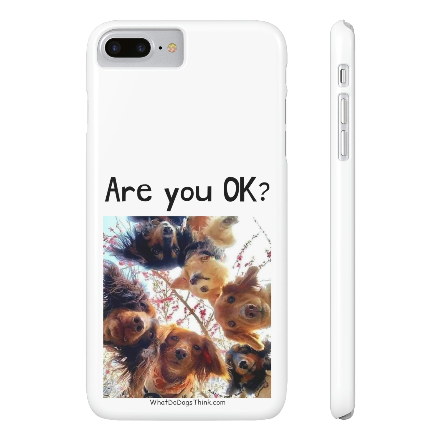 Are you OK?     White Slim Phone Cases