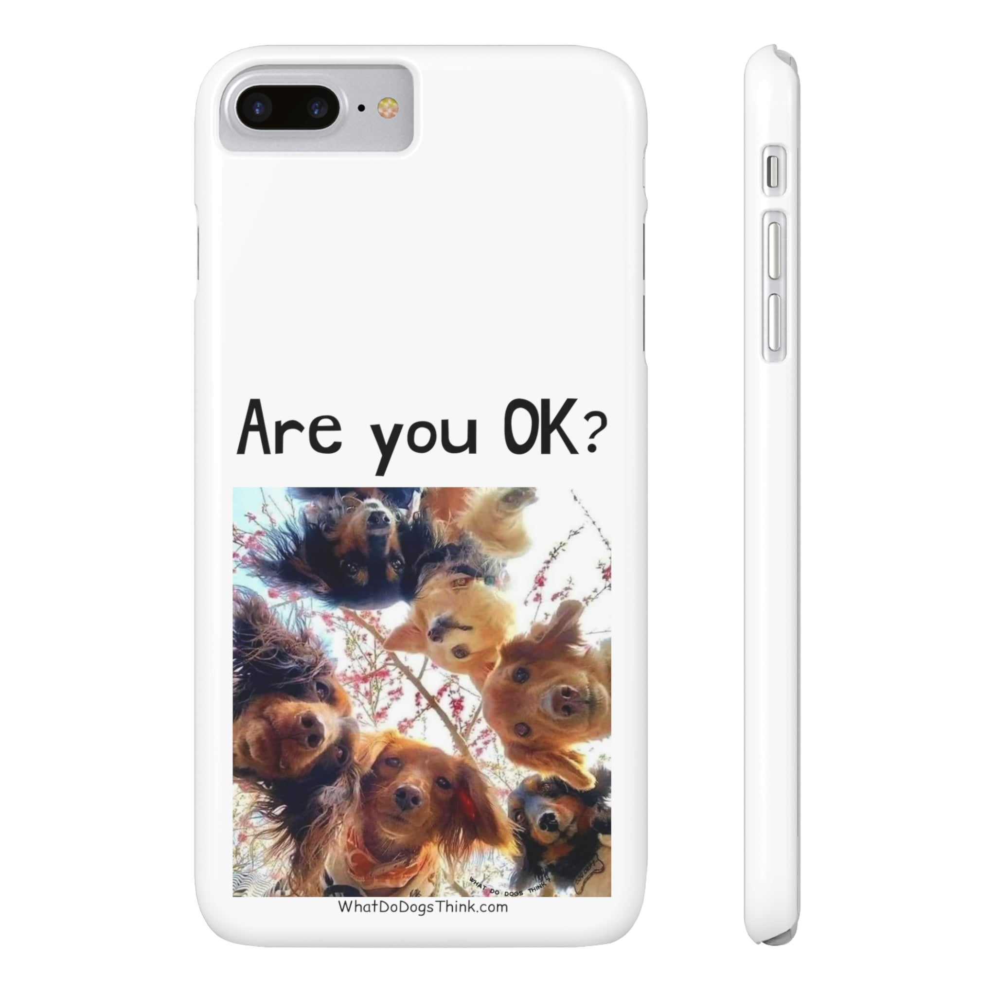 Are you OK?     White Slim Phone Cases