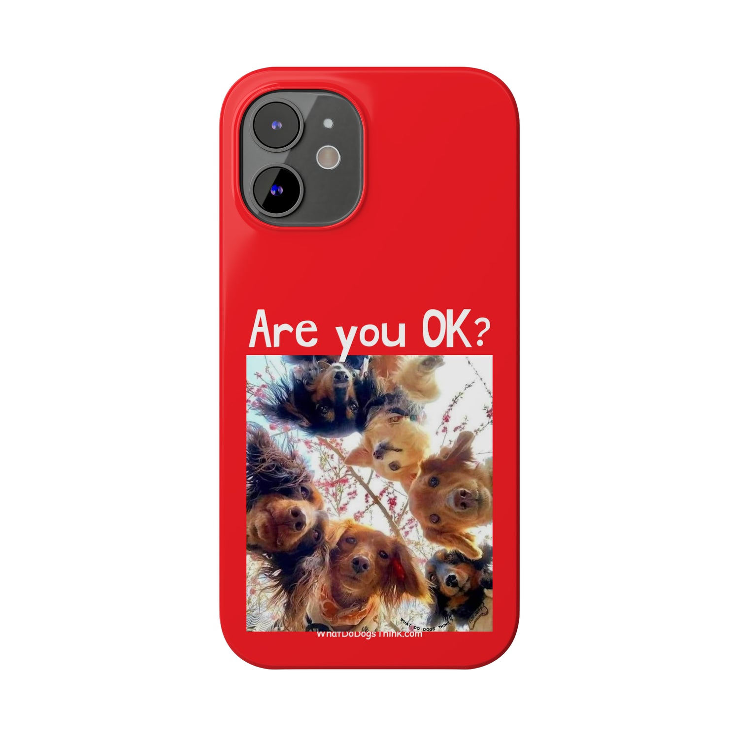 Are you OK?     Red Slim Phone Cases