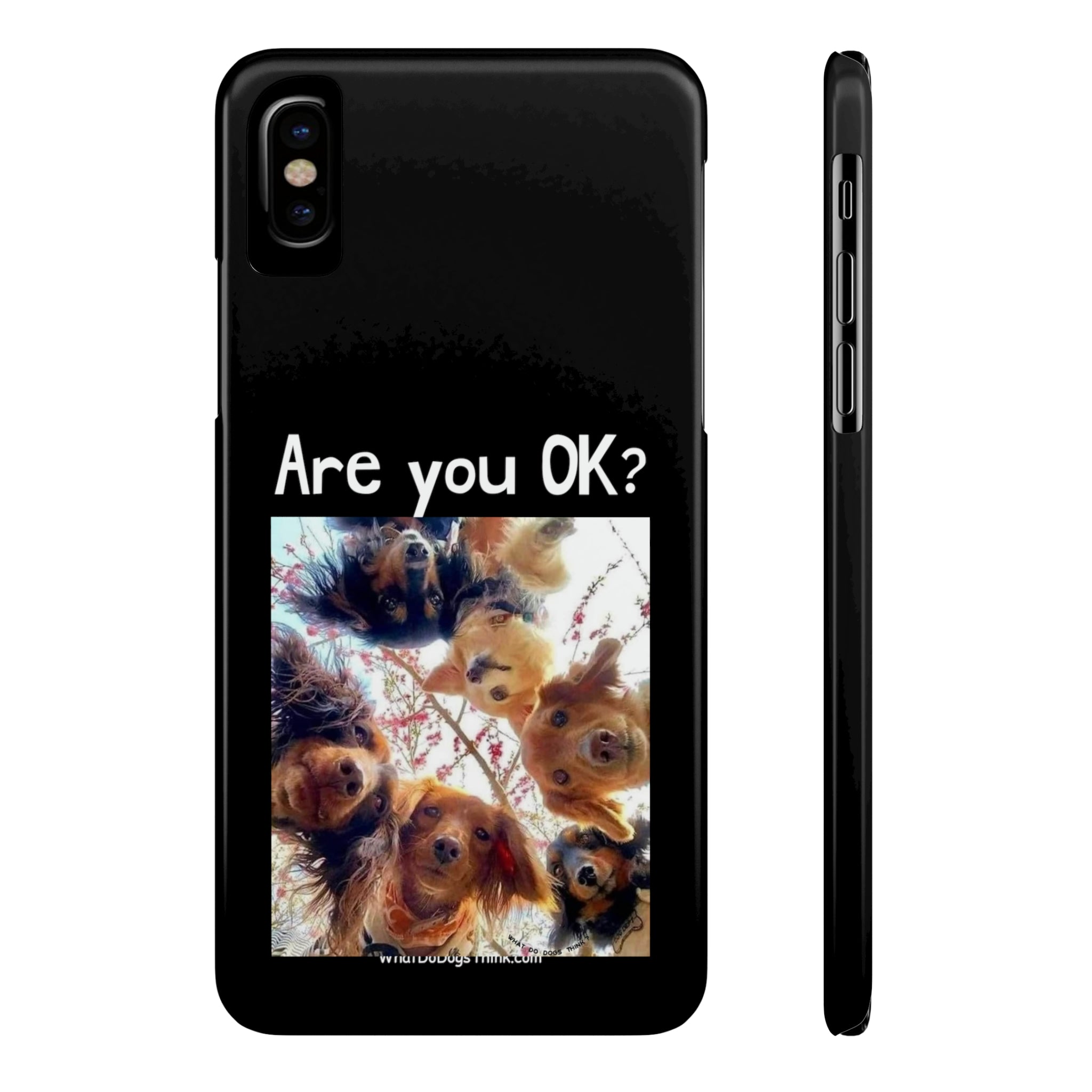 Are you OK?     Black Slim Phone Cases