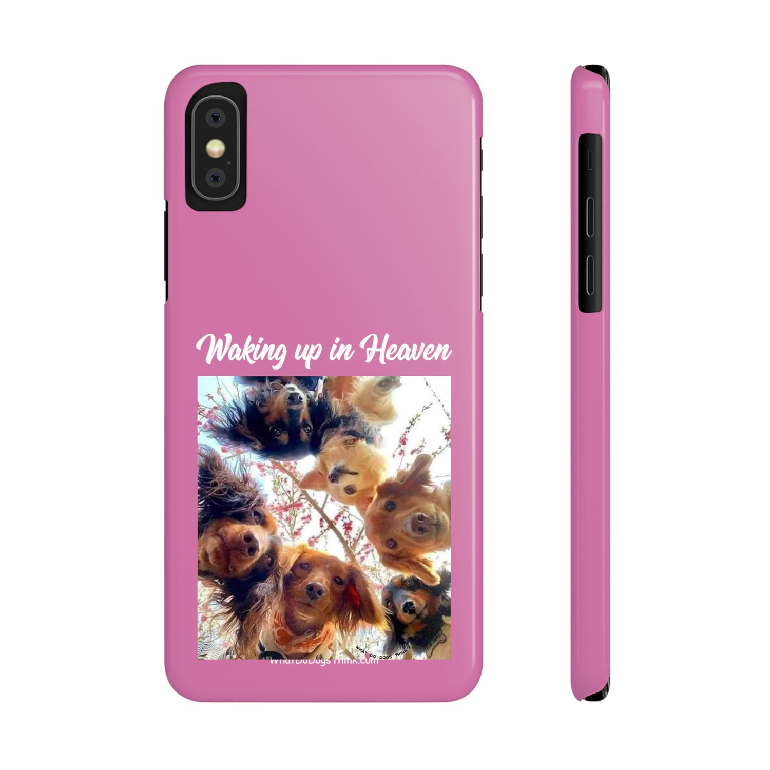 Waking Up In Heaven     Pink Slim Phone Cases