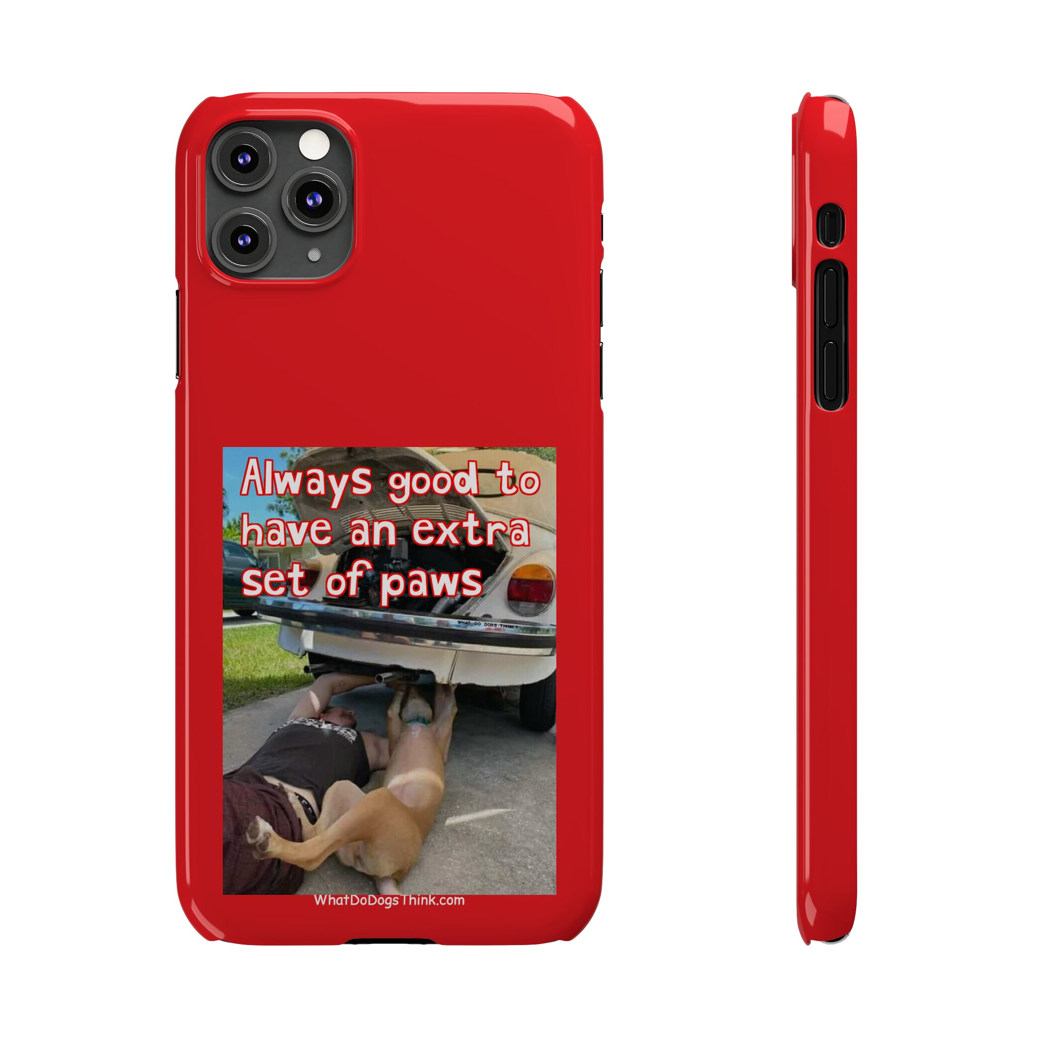 Extra Paws      Red Slim Phone Case