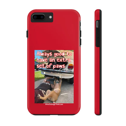 Extra Paw    Red Tough Phone Cases