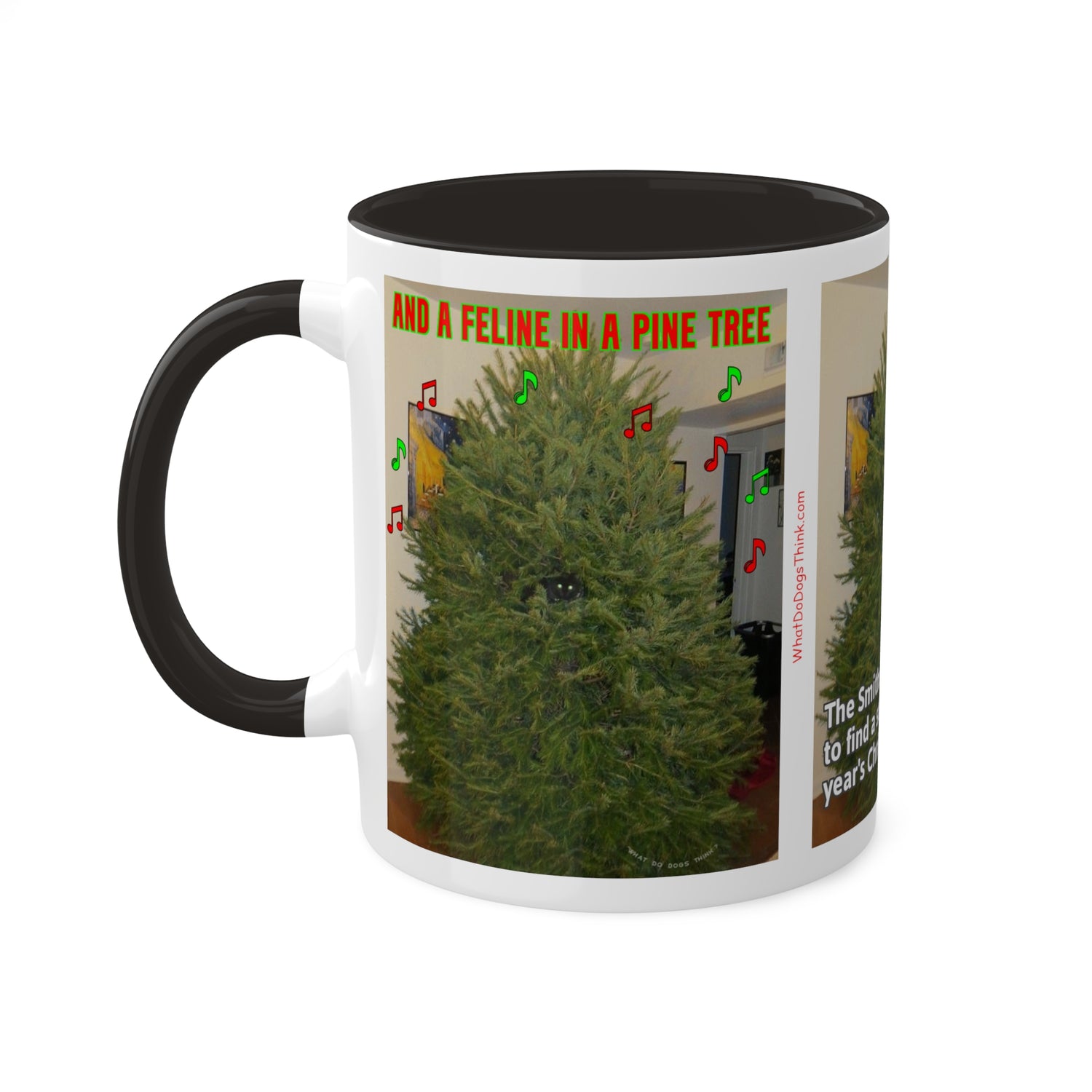 Christmas Tree Cat Mug  11oz