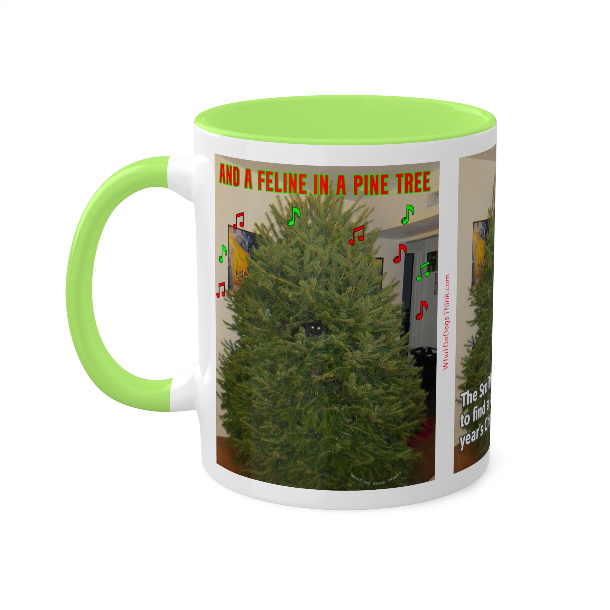 Christmas Tree Cat Mug  11oz