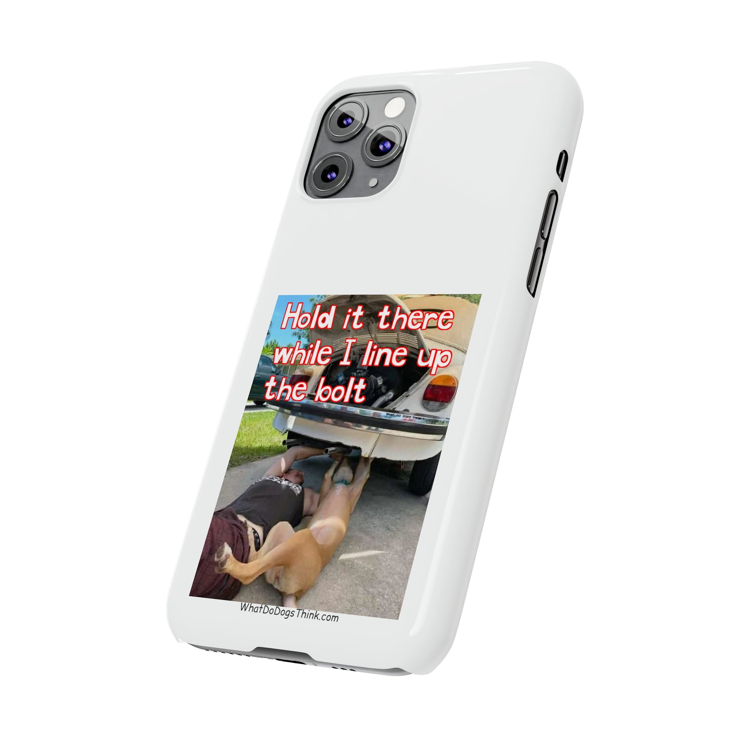 Hold It     White Slim Phone Cases