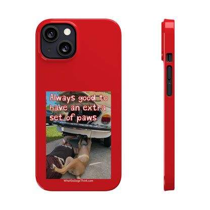 Extra Paws      Red Slim Phone Case