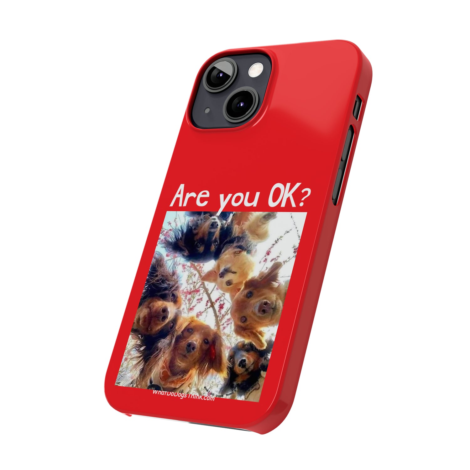 Are you OK?     Red Slim Phone Cases