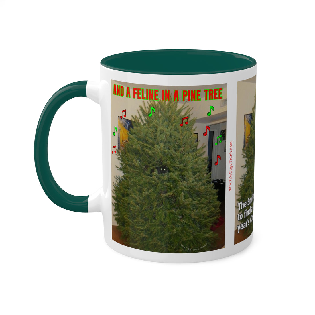 Christmas Tree Cat Mug  11oz