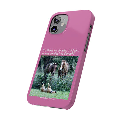 Electric Fence      Pink Slim Phone Case