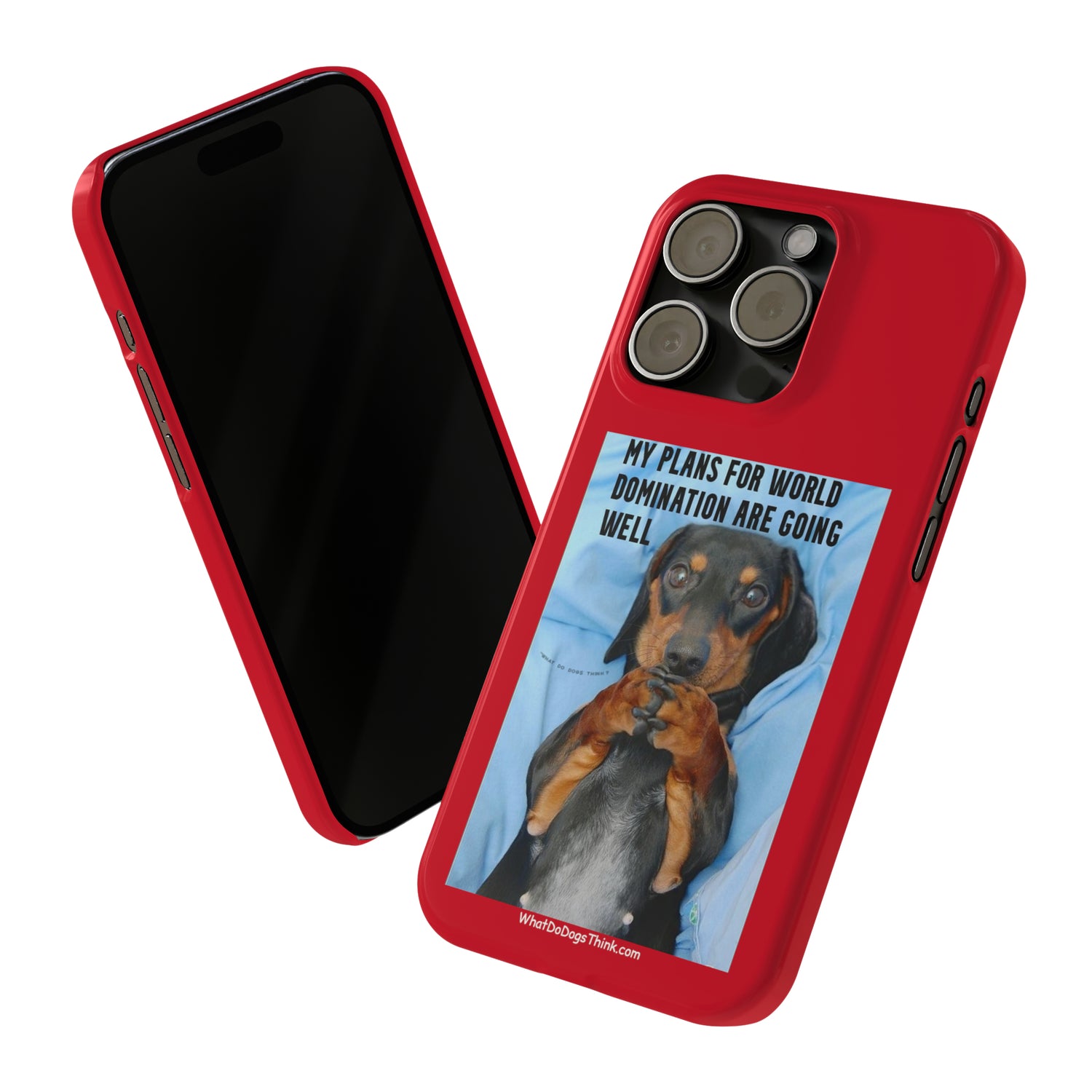 World Domination     Red Slim Phone Cases