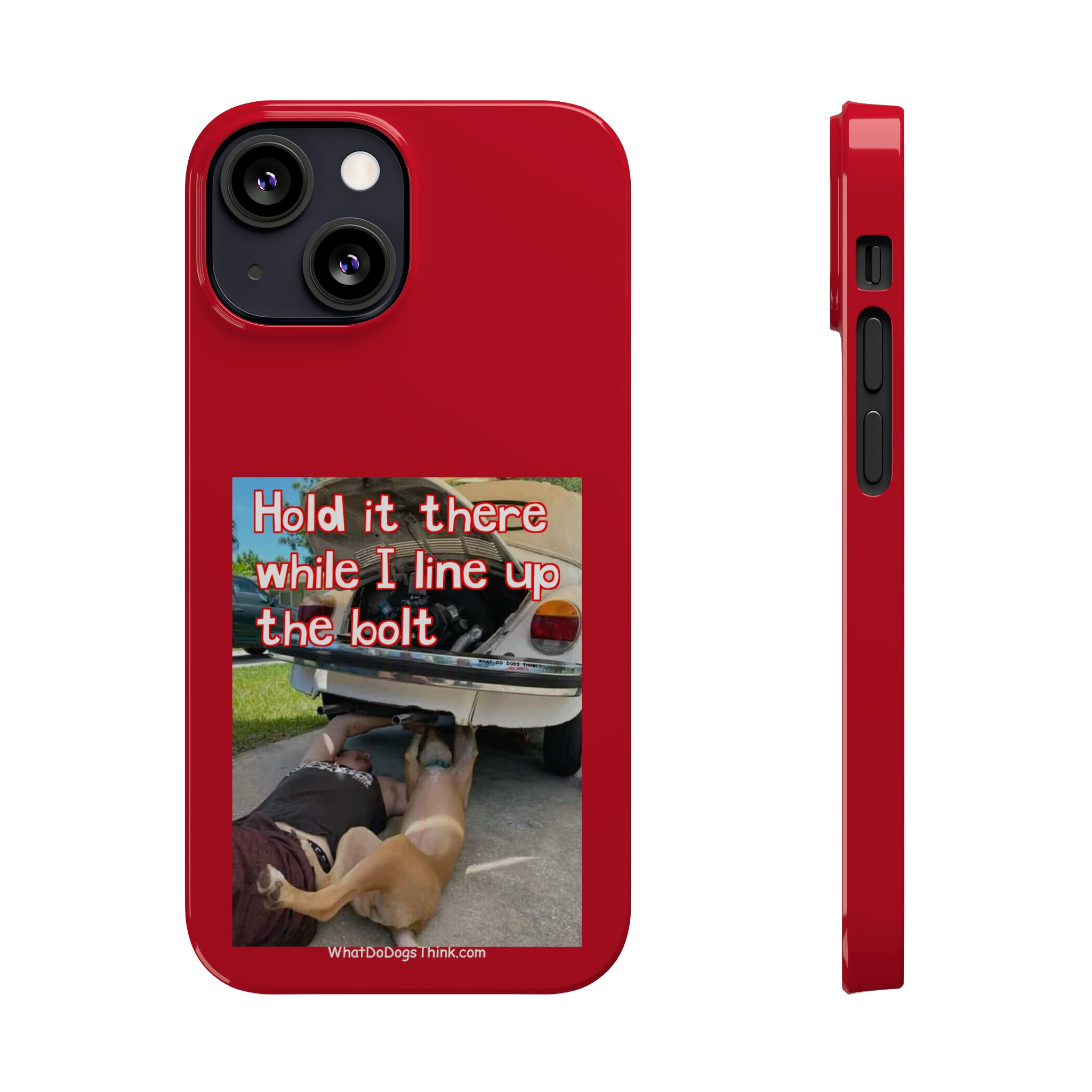 Hold It    Red Slim Phone Cases