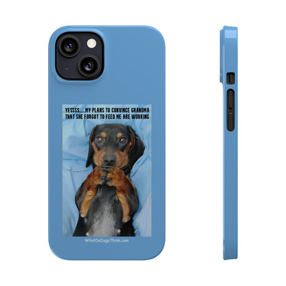 Grandma    Blue Slim Phone Cases