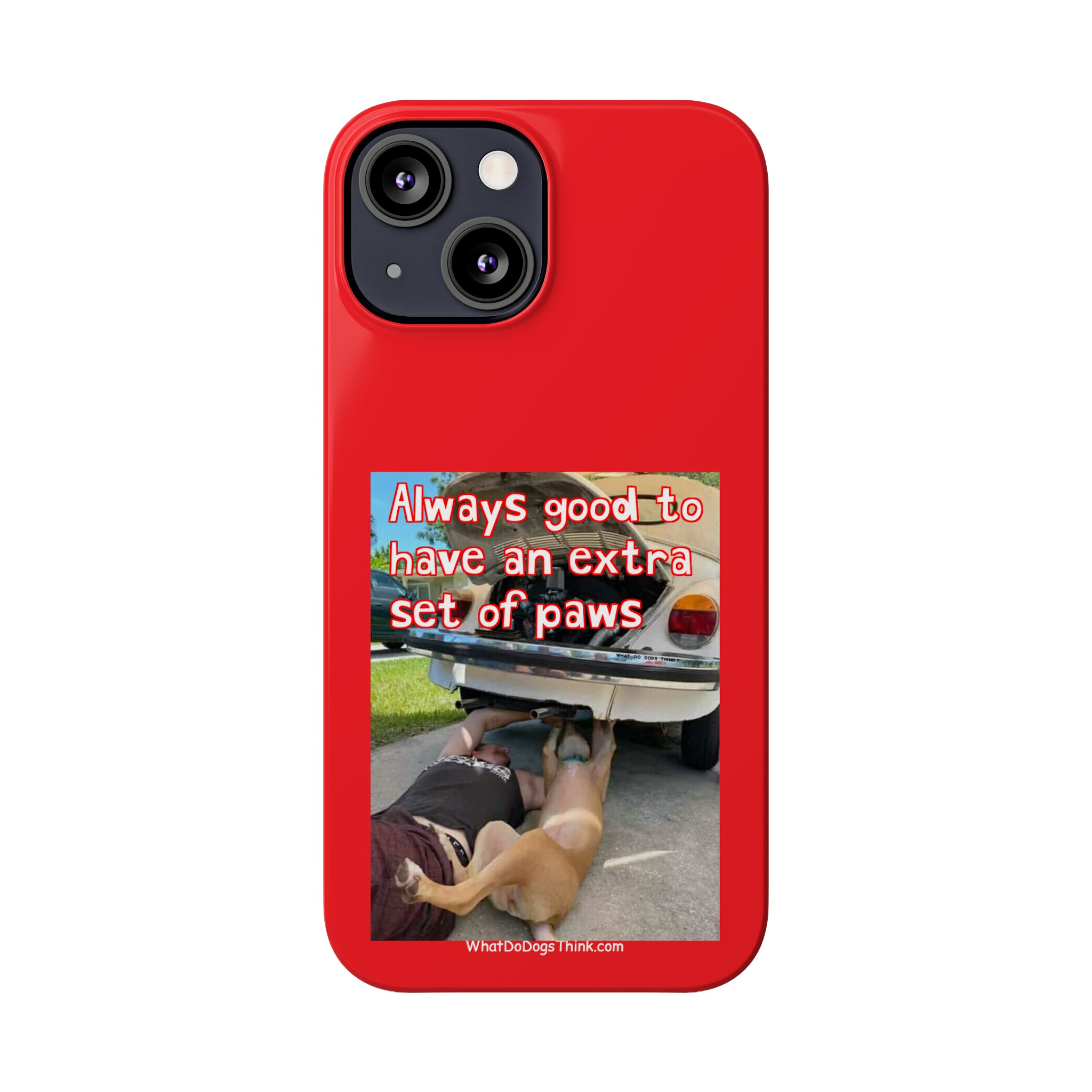 Extra Paws      Red Slim Phone Case