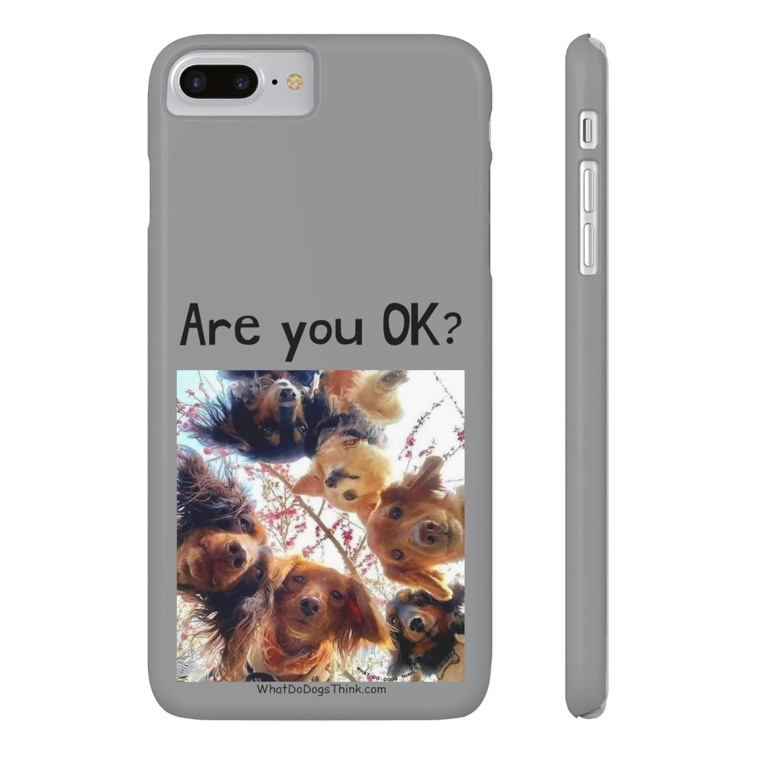 Are you OK?     Grey Slim Phone Cases