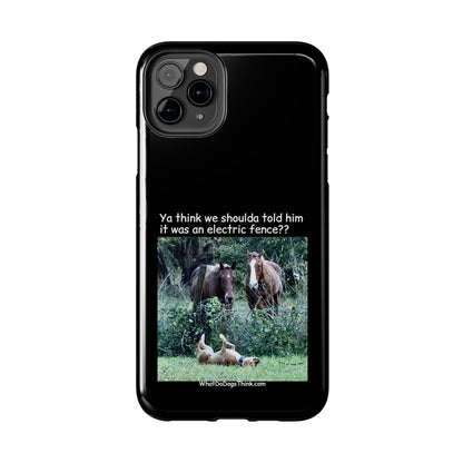 Electric Fence   Black Tough Phone Cases