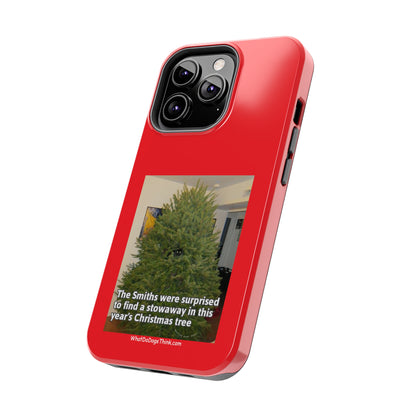 Stowaway Cat Red  Tough Phone Cases