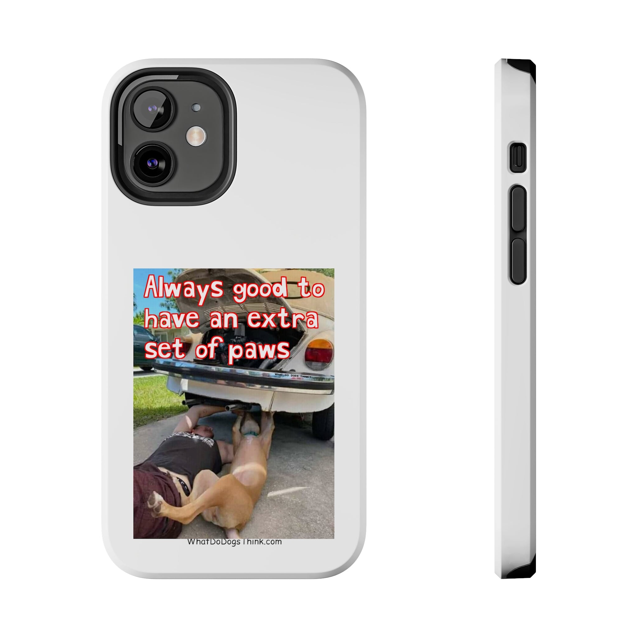 Extra Paw    White Tough Phone Cases