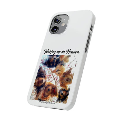 Waking Up In Heaven     White Slim Phone Cases